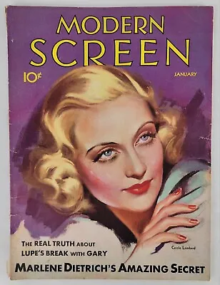 Modern Screen Vol. 3 #2 (January 1932) Syndicate Publishing Deco Silent Era • $59.95