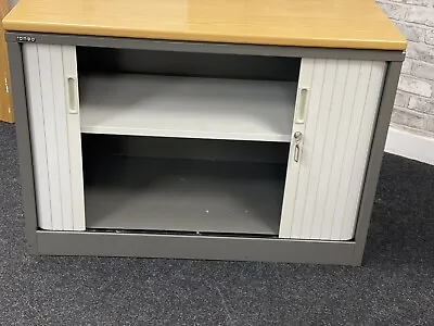 Roneo Tambour Office Cabinet Cupboard • £59.99