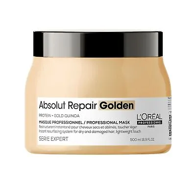 L'Oreal Serie Expert Absolut Repair GOLDEN Mask 500 Ml Lightweight Damaged Hair • £25.50