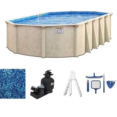 Surfside 8 X 12' Compact Oval 52  Steel Above Ground Pool Package • $3599.95