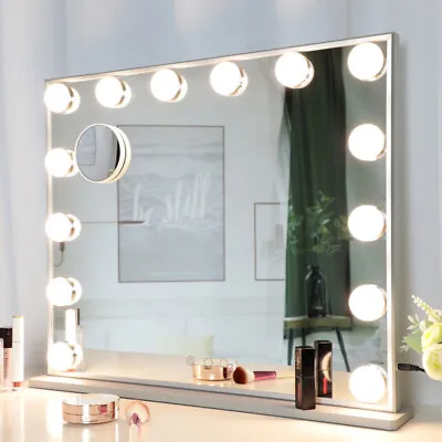 Hollywood Vanity Make Up Mirror W/ 14 LED Lights Dressing Table Mirror Light Up • £47.90