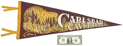 Vintage 1940s Souvenir Pennant CARLSBAD CAVERNS NATIONAL PARK New Mexico Caves • $44.99