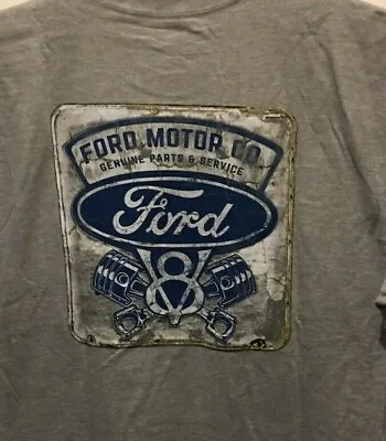 $15.99 • Buy Mens Ford V8 Short Sleeve T Shirt Ash Gray Choose Size