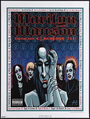 Justin Hampton Marilyn Manson Ozzfest 2001 Tour Poster AoMR 284.3 • $99.99