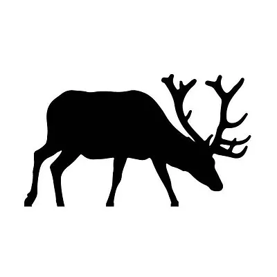 Elk Silhouette Animals Car Decal Sticker • $2.26