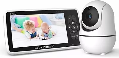 Video Baby Monitor With Camera And Audio. Auto Night Vision 5” Screen 1280p • £49.99