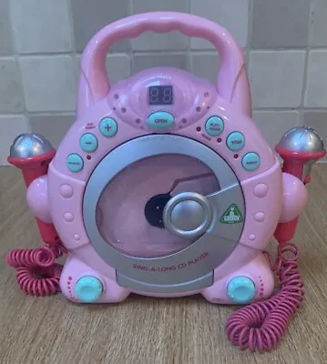 Elc Early Learning Centre Sing A Long Pink CD Player Karaoke With 2 Microphones • £19.99