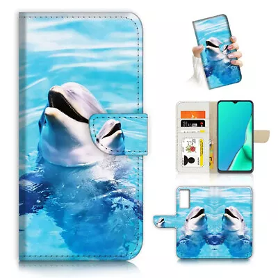 ( For Oppo A57 / A57S ) Wallet Flip Case Cover AJ23898 Dolphin • $13.99