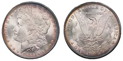 1885-O PCGS MS65+ Morgan Silver Dollar PQ Rim Toning 048424 • $299.95