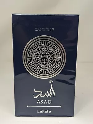 Asad Zanzibar By Lattafa For Men Eau De Parfum Spray 3.4 Oz New In Box • $46.98