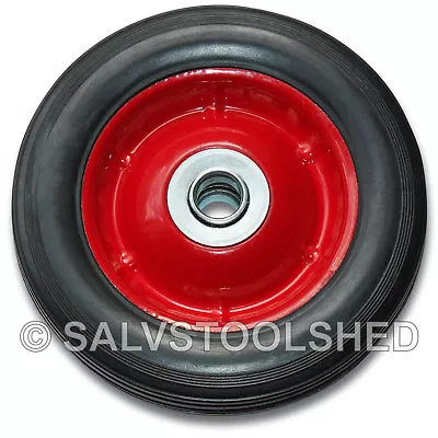 8  Solid Rubber Wheel Jockey Trolley Wheels 16mm Bore Puncture Proof 8×1.75 • $22.95