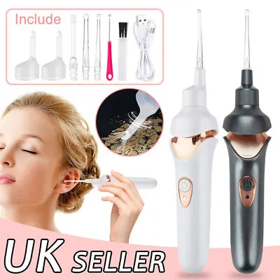 Electric Ear Pick Ear Wax Painless Tool Earwax Cleaning Cleaner Removal Vacuum • £10.35