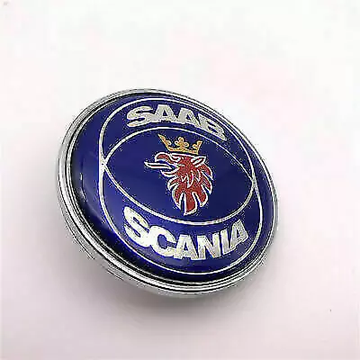 1pc SAAB SCANIA 9-3 900 9000 FRONT HOOD EMBLEM 50mm  4522884 Blue New • $13.49