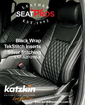 Leather Seat Covers 15-20 Ford F-150 SuperCrew SuperCab XLT STX Black Diamond • $1495