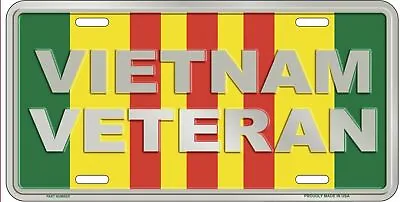 Vietnam Veteran Embossed Metal License Plate Sign • $8.99