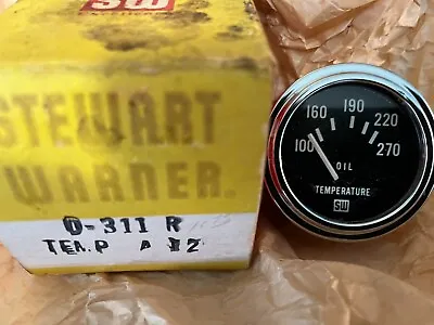 Nos Vintage Stewart Warner Oil Temp Gauge Temperature Gasser Hot Rod  12 Volt • $74.95