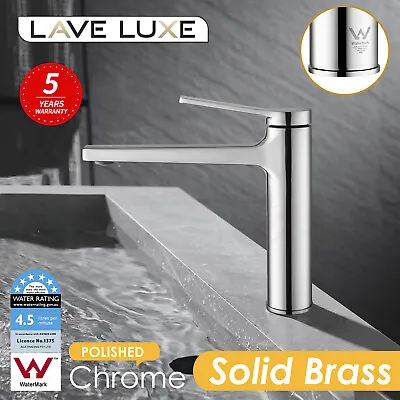 Lave Luxe Bathroom Round Vanity Sink Basin Mixer Tap Brass Chrome Faucet WELS • $68.99