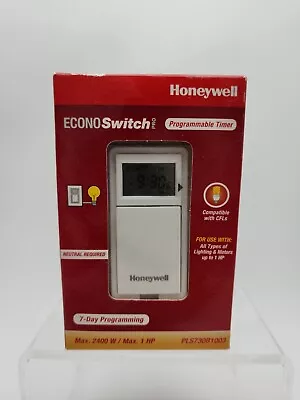Honeywell PLS730B1003 EconoSwitch White 7 Day Program New Sealed  • $24.99
