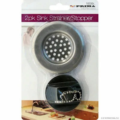 £3.59 • Buy Sink STRAINER Kitchen Drain PLUG HOLE Bath Basin Steel Hair Catcher Cover Filter