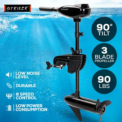 $369 • Buy 90LBS Electric Trolling Motor Inflatable Boat Outboard Engine Fishing Marine