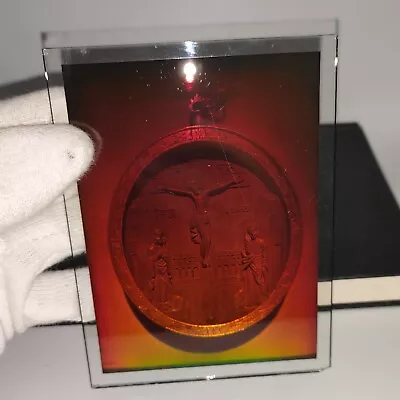 Vintage Rare Retro Glass Hologram Art 3D Image Of Jesus Christ 80s • $120