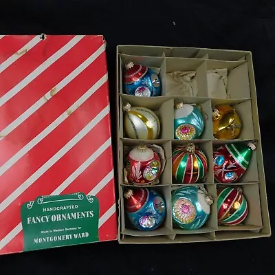 10 VTG Montgomery Ward Handcrafted Fancy Christmas Ornaments West Germany • $99.99