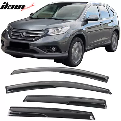 Fits 12-16 Honda CRV Mugen Style Window Visors Acrylic Sun Rain Guard 4Pc Set • $27.28