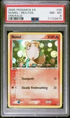 $0.99 • Buy 2005 Pokemon Ex Deoxys 68 Numel Reverse Holo Psa 8 Nm Mint