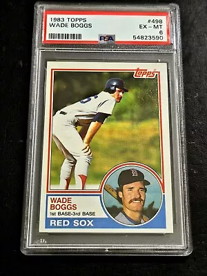 🔥 1983 Topps WADE BOGGS RC #498 HOF PSA 6 EX-MT Vintage Baseball Set Break • $0.99