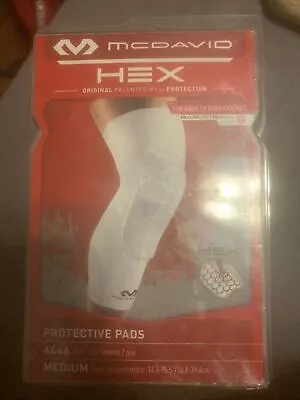 McDavid HEX Protective Pads Leg Sleeve Pair Knee Basketball Medium White • $20