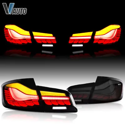 VLAND LED Smoked Tail Lights For 11-17 BMW F10 F18 5 Series M5 Sequential A Pair • $279.99