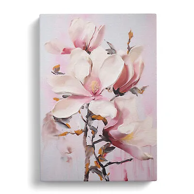 Magnolia Flower Action No.2 Canvas Wall Art Print Framed Picture Home Decor • $31.51