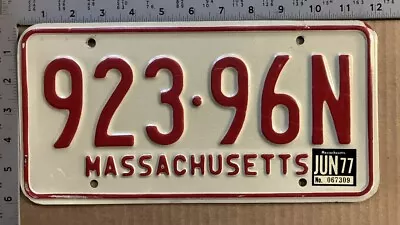 1977 Massachusetts License Plate 923-96N YOM DMV Arkansas Dies 13409 • $14.41