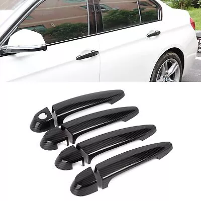 For BMW E90 E91 Sedan X1 X3 X5 2005-2019 Carbon Fiber ABS Door Handle Cover Trim • $14.39