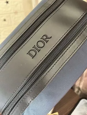 NIB Dior Navy & Black Toiletry Bag Dropp Kit Pouch Travel Case Dual Zipper 🎁 • $55