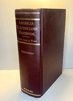 $49.99 • Buy VTG American Electricians Handbook (9th Ed. 1970 Hardcover) Croft, Carr & Watt