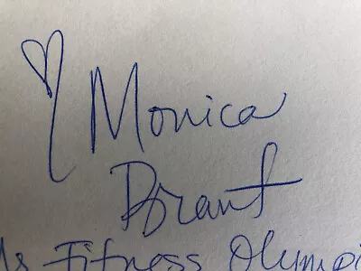 Monica Brant Ms Fitness Olympia IFBB Competitor Autograph Signature Signed Card • $8