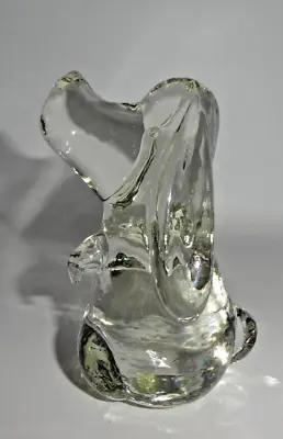 Studio Art Glass Basset Hound Dog Paperweight Vintage Crystal • $7.65