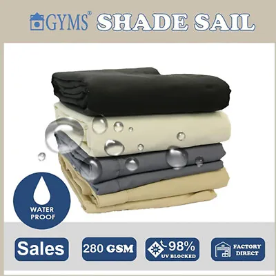 $330 • Buy Square Triangle Heavy Duty Waterproof Sun Shade Sail 95% Sun UV Sand Roof Cloth