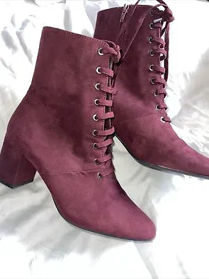 £8 • Buy Marked And Spencer Burgundy Ankle Boot New