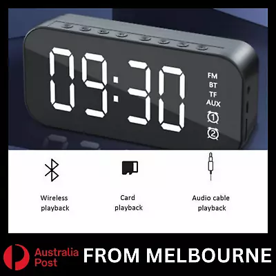 Digital Alarm Clock FM Radio Bluetooth Speaker Wireless Night Light LED Display • $19.99