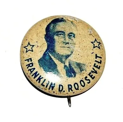1944 FRANKLIN D ROOSEVELT FDR Campaign Pin Pinback Button Political President • $15.95