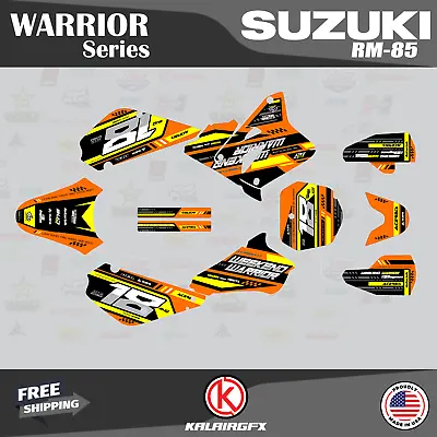 Graphics Kit For Suzuki RM85 (2001-2023) RM 85 Warrior-Orange • $54.99