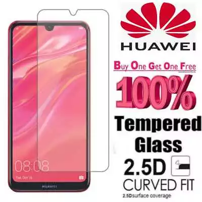 For Huawei P Smart 2019 2020 Y7 2019 Tempered Glass Screen Protector Cover • £2.99