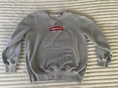 Supreme Box Logo Crew Neck Fw22 Heatherh Grey XXL • $85