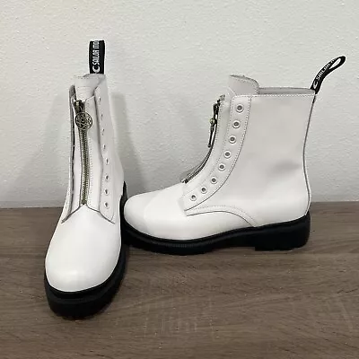 Gracegift Sailor Moon Crystal White Combat Moto Boots US Sz 7 Women • $125