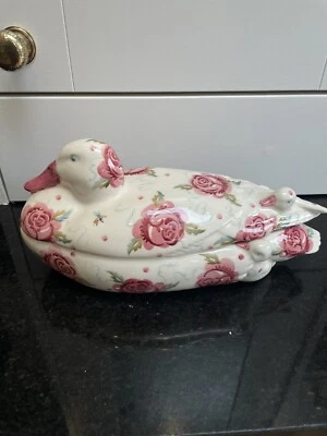 £100 • Buy Emma Bridgewater Rose And Bee Large Duck On Nest First Quality Brand New