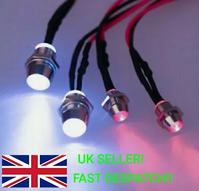 ⭐4 LED Lights For RC Car Crawler Buggy White Headlights & Rear Red Lights NEW!! • £4.59