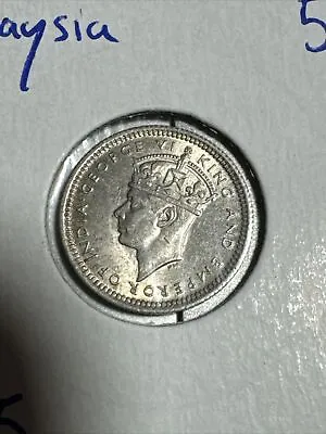 1945 Silver 5 Cents Malaya • £1.75