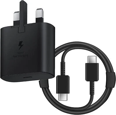 £9.99 • Buy 3 Pin 25W Super Fast Charger Adapter Charging Plug Cable For Samsung Galaxy UK